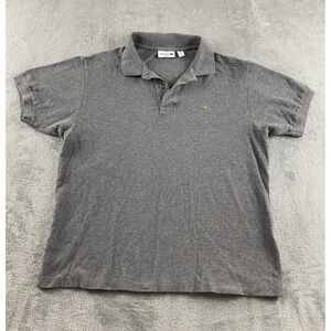 Lacoste Classic Fit Kids Grey Short Sleeve Polo Shirt Crocodile Logo Size L